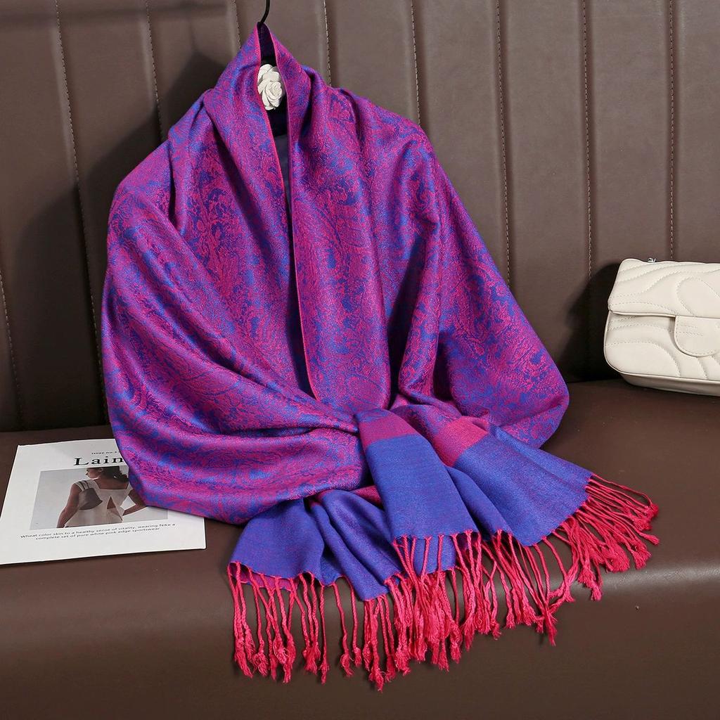Luxury Brand Light Luxury Shawl Women'S Wrap Scarf Design Jacquard High-End Imitation Cashmere