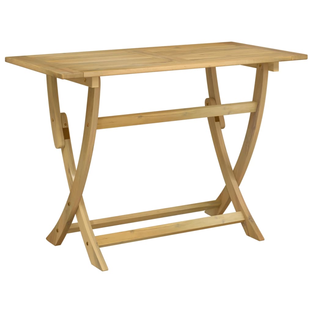 Foldable Garden Table 110 X 55 X 75 Cm Solid Acacia Wood