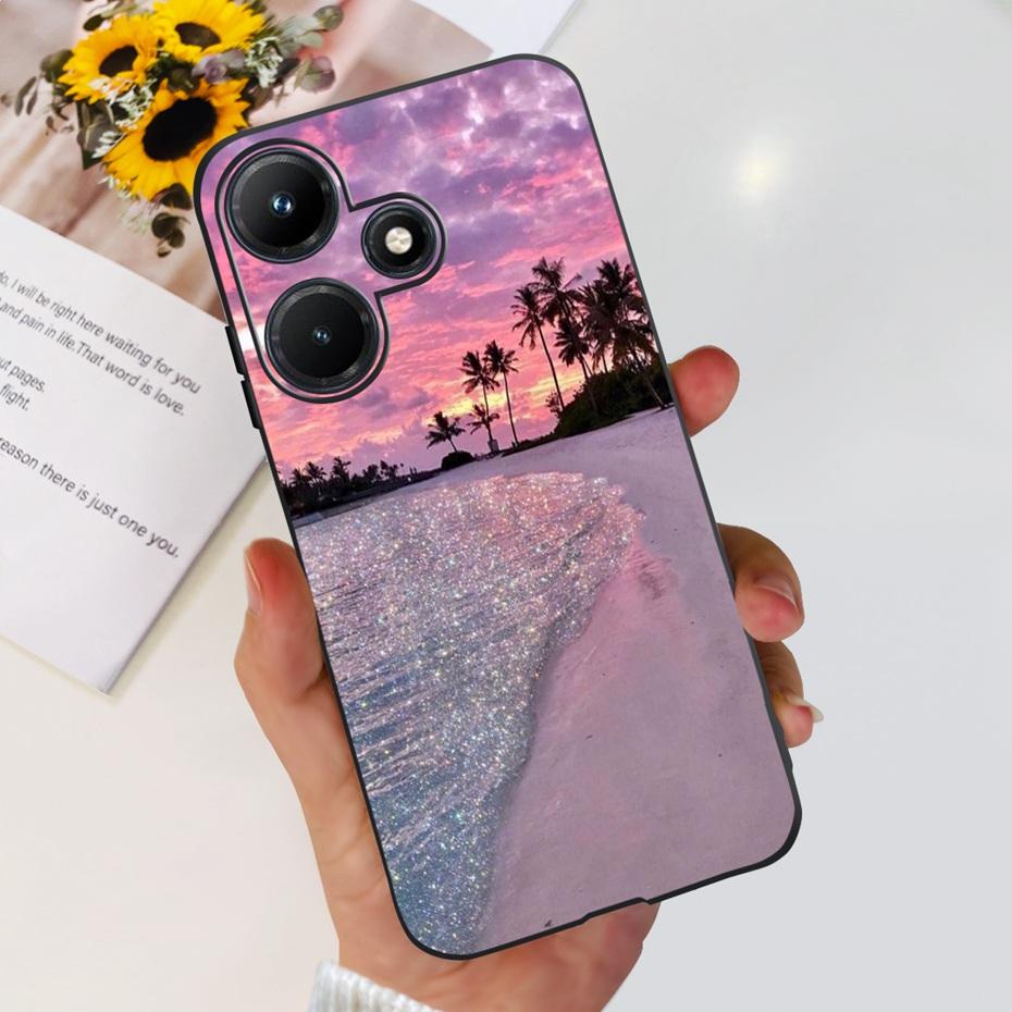 For Infinix Hot 30i 30 Play NFC Phone Case Beautiful Butterfly Flower Painted Soft Silicon Cases For Infinix Hot30 30Play Hot30i
