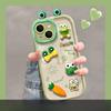 Applicable To Apple 14promax Mobile Phone Case for Women IPhone 13 Cute Funny Three-dimensional Frog Doll 12 Soft