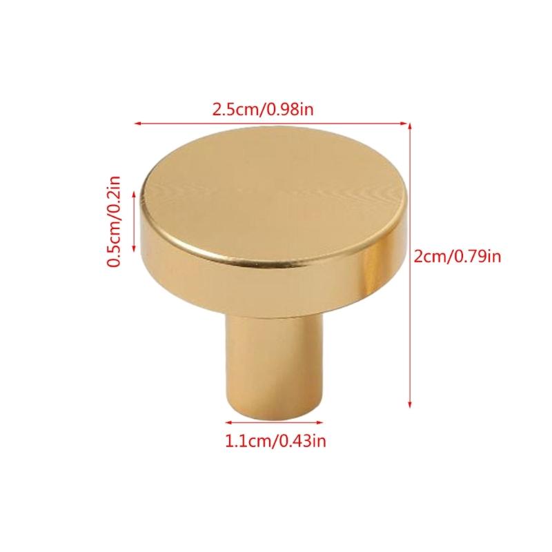 Set Of 12 Brushed Gold Dresser Knobs 1 Inch Diameter Gold Finish Cabinet Hardware Gold Drawer Knobs with Easy Install
