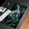 Green And Silver Abstract Mouse Pad, Rubber Base, Mouse Pad for Gamers and Office Use, Gaming Desk , Easy To Clean Mat Christmas fan gifts