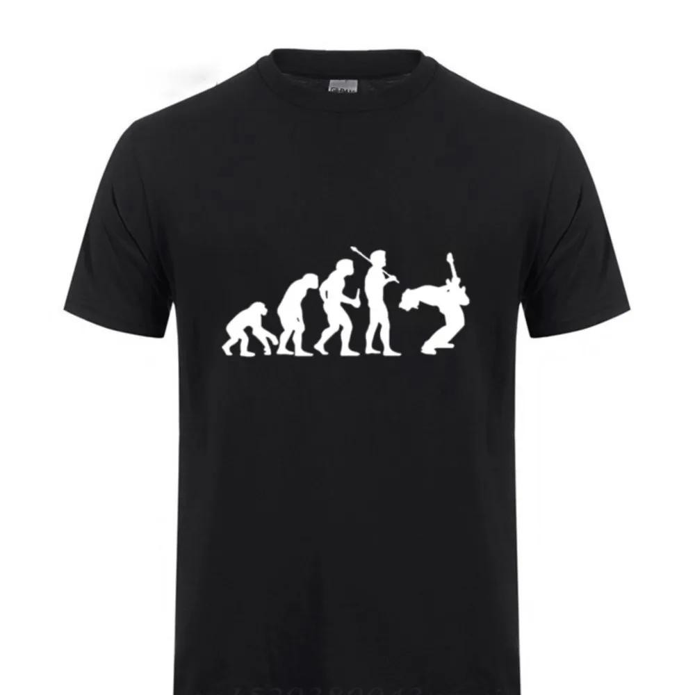 Evolution Of A Guitarist Music Rock Guitar Musician Band Metal T-shirt Men Male Short Sleeve Round Neck Cotton Funny T Shirt