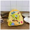 Patrick Spongebob Star Sports Surfing Eating Popcorn Printed Children Backpack