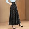 Fall and Winterretro Ethnic Style Jacquard Skirt Women's Long Large Skirt High Waist A-line Skirt Dance Long Skirt