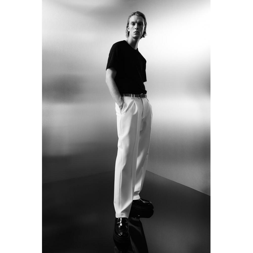 H M Regular FiT GliTTer T sHirT Black