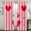 Minimalistisches Liebe Blumiges Frohen Valentinstag Fenstervorhänge für Schlafzimmer Küche Wohnzimmer Arbeitszimmer Fensterdekoration Heimdekoration