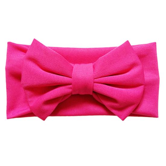 Cute Baby Toddler Solid Candy Color Bowknot Bow Stretch Headband Hair Band Accessory