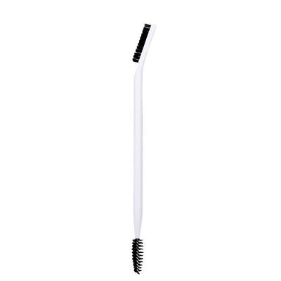 1pc Dual Head Eyebrow Brush Angled Spiral Eyelash Comb Dual Purpose Portable