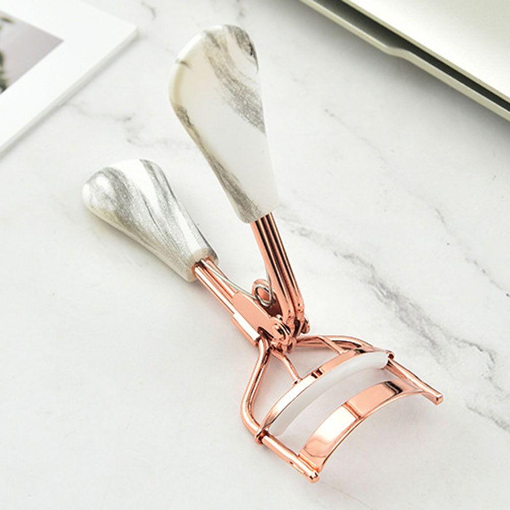 Ergonomic Handle Press Type Eyelash Curler Stainless Steel False Lash Clamps Cosmetic Accessories