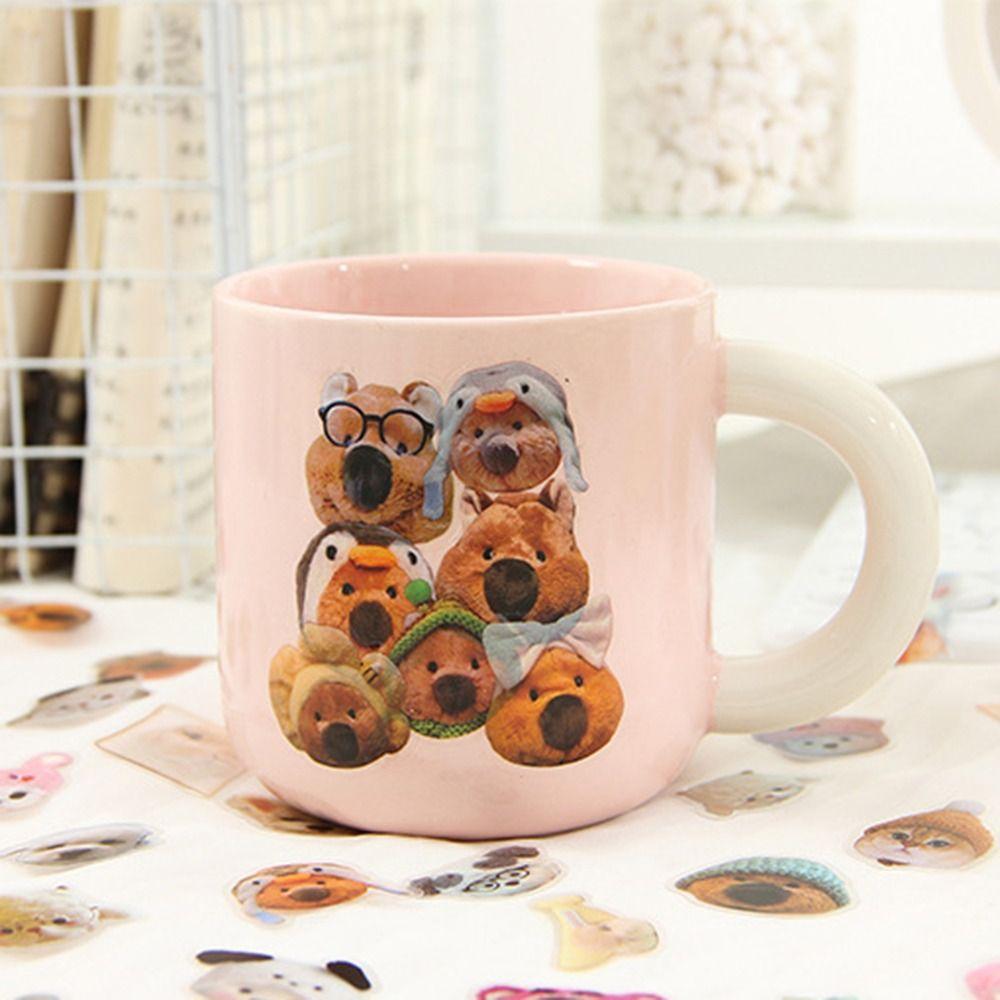 40 Sheets/Bag Playful Puppy Hand Ledger Sticker Bag Kitty Ledger Material Creative Stickers  Student