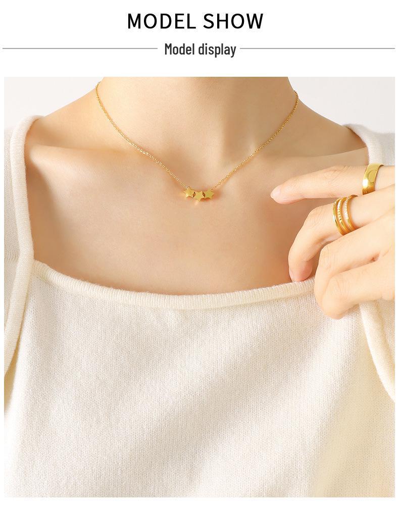 Unisex Geometric Star Necklace - Non-Fading Commuter Style