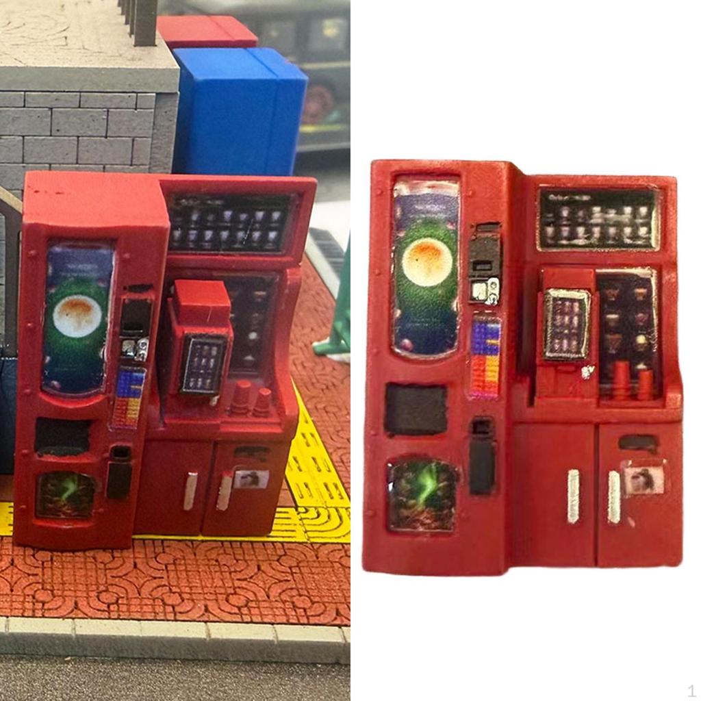 Mini Beverage Machine Model Scene Props 1/64 Realistic Dollhouse Home Accessories Vending Equipment