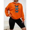 Creative Butterfly Design Print Women Hoodie New Street Casual Sweatshirt Fashion  Hoody Pocket Comfortable Female Tops