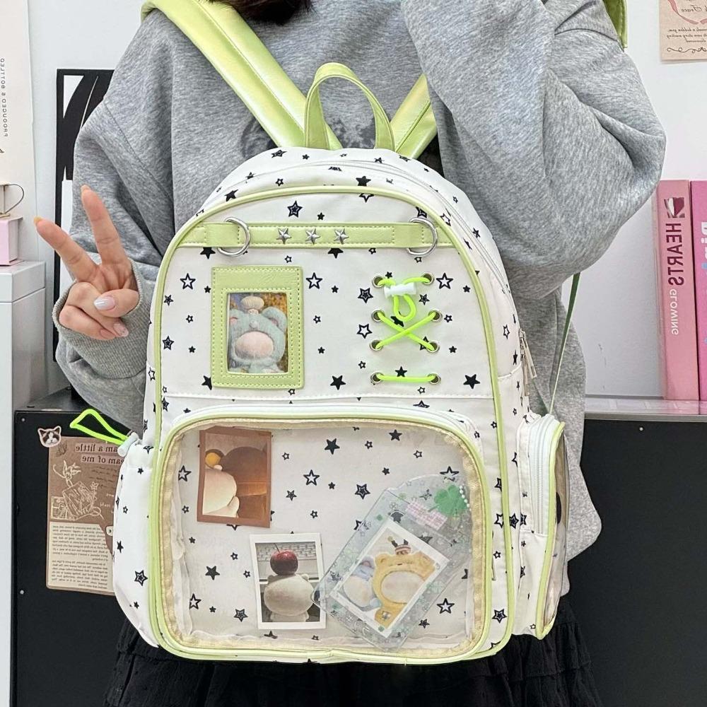 Star Transparent Ita Bag High Capaci Mochila Student Mochilas Mujer Daily Using Backpack Bolsas Feminina Bags for Woman