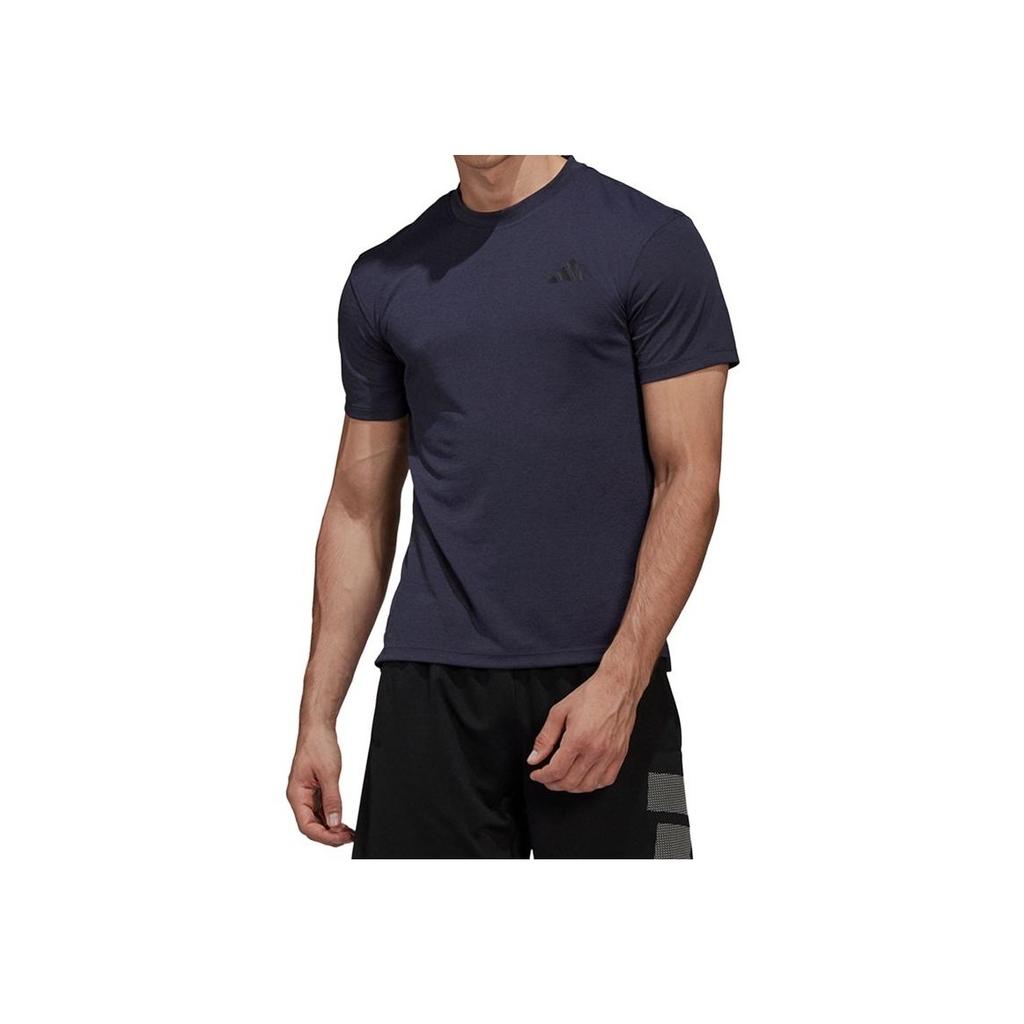 adidas Bar Tech Tee Round Neck Short Sleeve T-Shirt Men Tops Navy-Blue GR7101