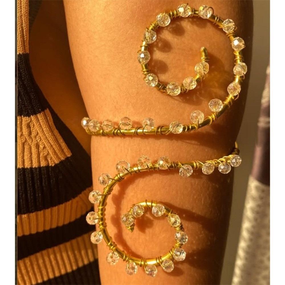 Adjustable Upper Arm Cuff Rhinestone Adjustable Armlet New Crystal Arm Band Women