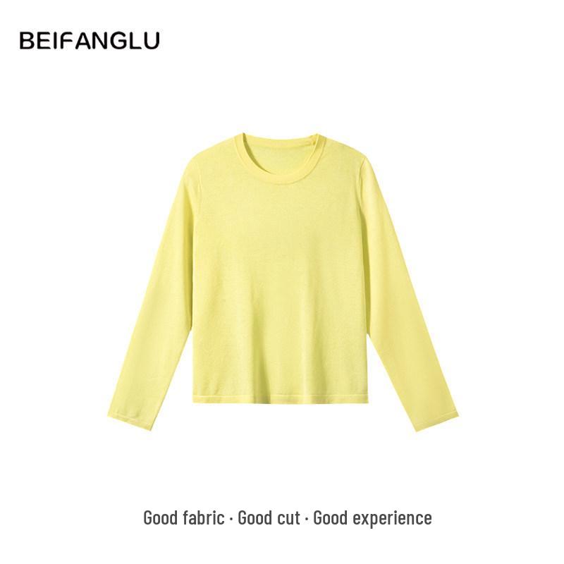 Women's Luxury Soft Cashmere Blend Knitwear - Versatile Round Neck for Spring/Summer