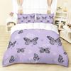 3 beautiful butterfly printed down duvet covers, 1 down duvet cover+2 pillowcases, no core. Soft and comfortable bedding set