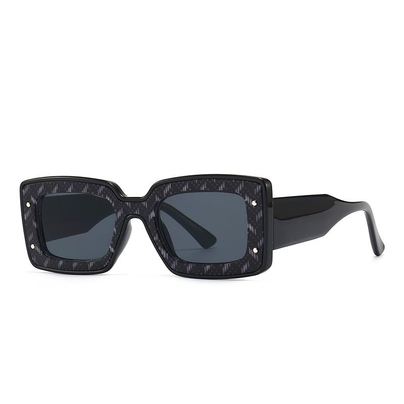0041 Export Cross-Border Narrow Popular Sun Glasses European and American Street Photography Ins Popular Model Square Sun Glasses