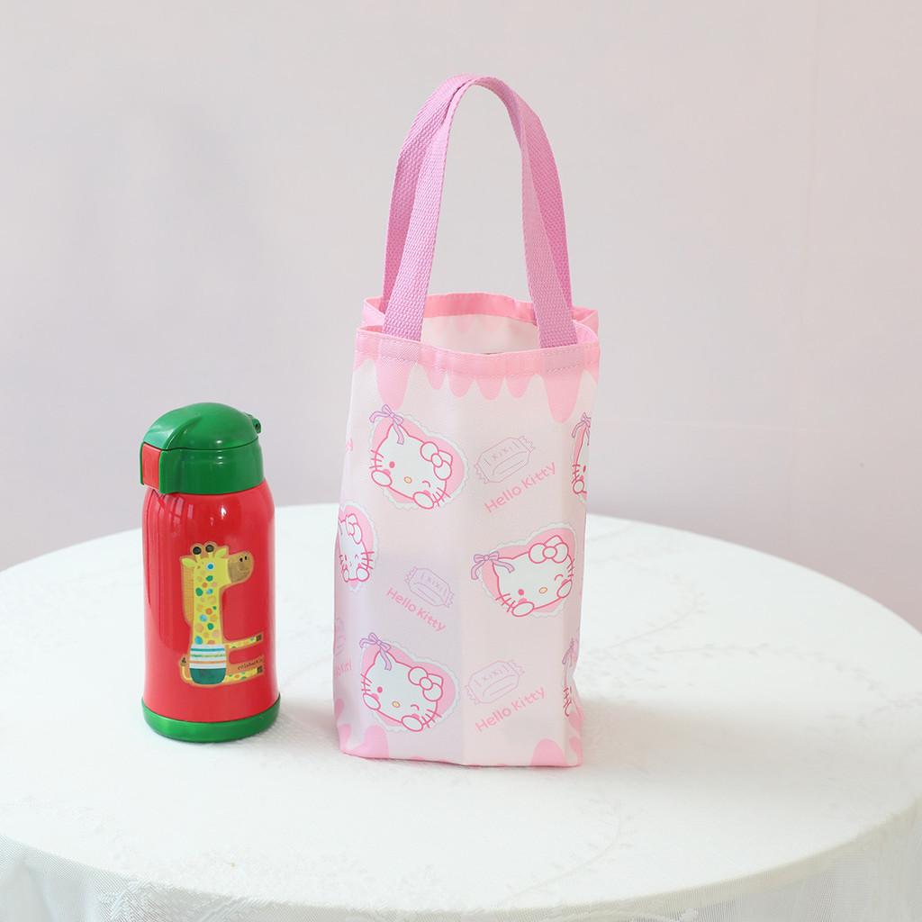 Candy Heart Hello Kitty Cinnamoroll My Melody Pattern Cup Canvas Storage Bag For Multipurpose Use Kt,Small