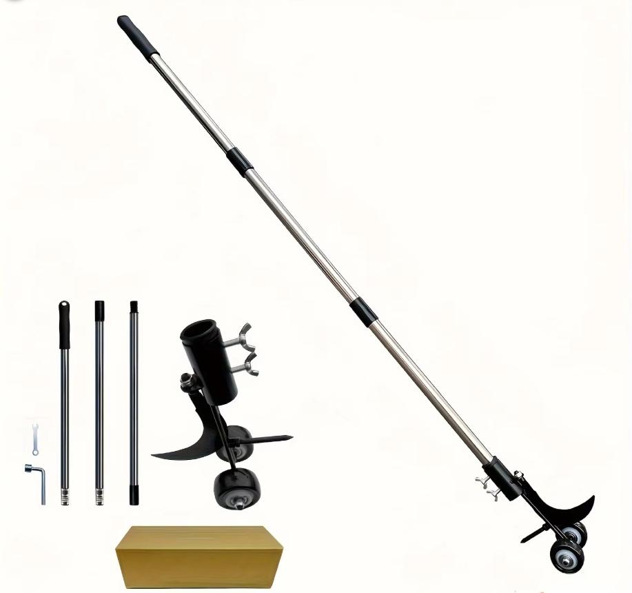 1pc Metal Weeder with Wheels - Handheld Gap Weeding Tools for Garden, Lawn, Yard, Backyard, Sidewalk, and Driveway Maintenance