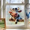 Static Cling Funny Animal Window Stickers Removable Transparent for Office Shop Glass Decor