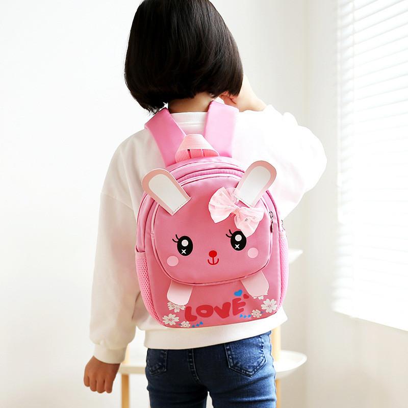 Adorable Cartoon Lion Children's Backpack Anti-lost Nylon School Bag For Toddlers