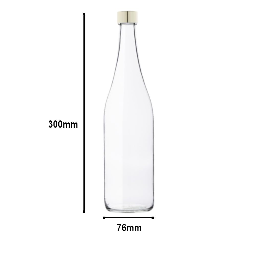 Glass Water Bottle, 720ml, Clear, Set of 2, Storage, Refillable, Made In Japan, GLASS BOTTLE LB720PGCL2