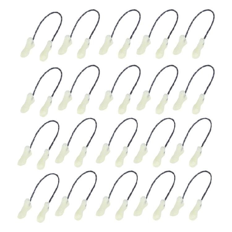 

20Pcs Night Light Zippers Pull Puller End Replacement Luminously Zippers Pulls Cord Extender Outdoor Accessories Enduring 1