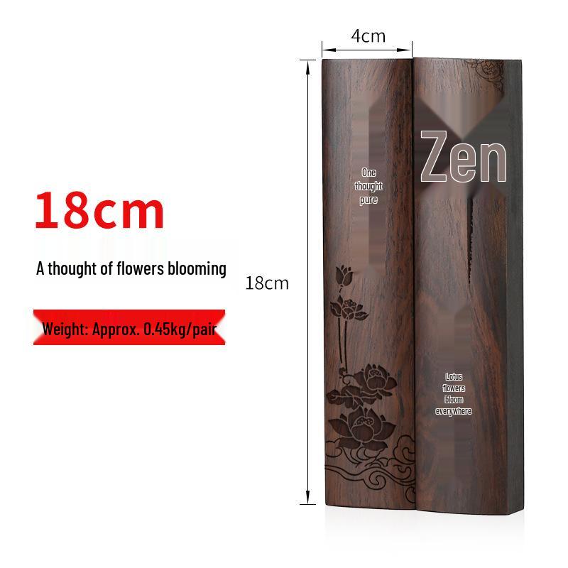 Ebony Redwood Carved Paperweight Set for Calligraphy Books