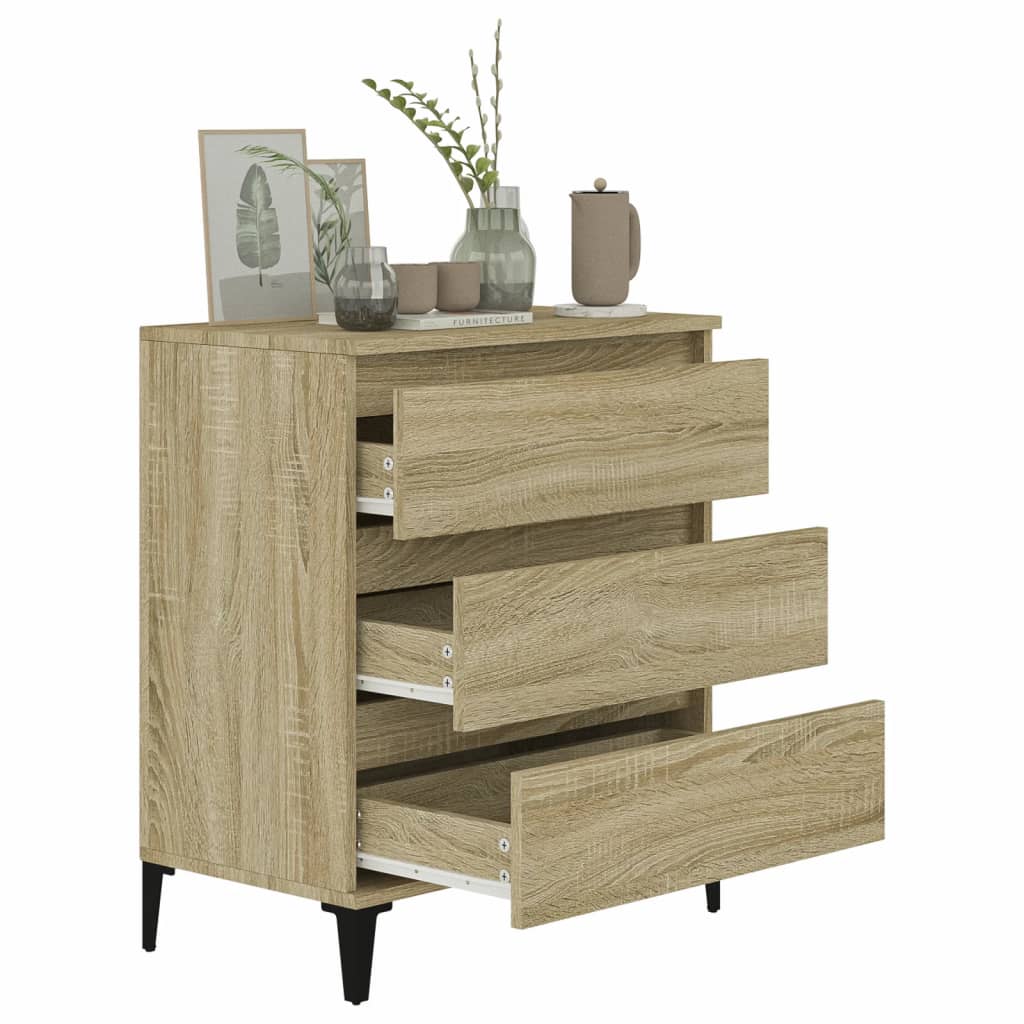 Vidaxl Chest of Drawers, Sonoma Oak, 60X35X70 Cm, Wood-Based Material
