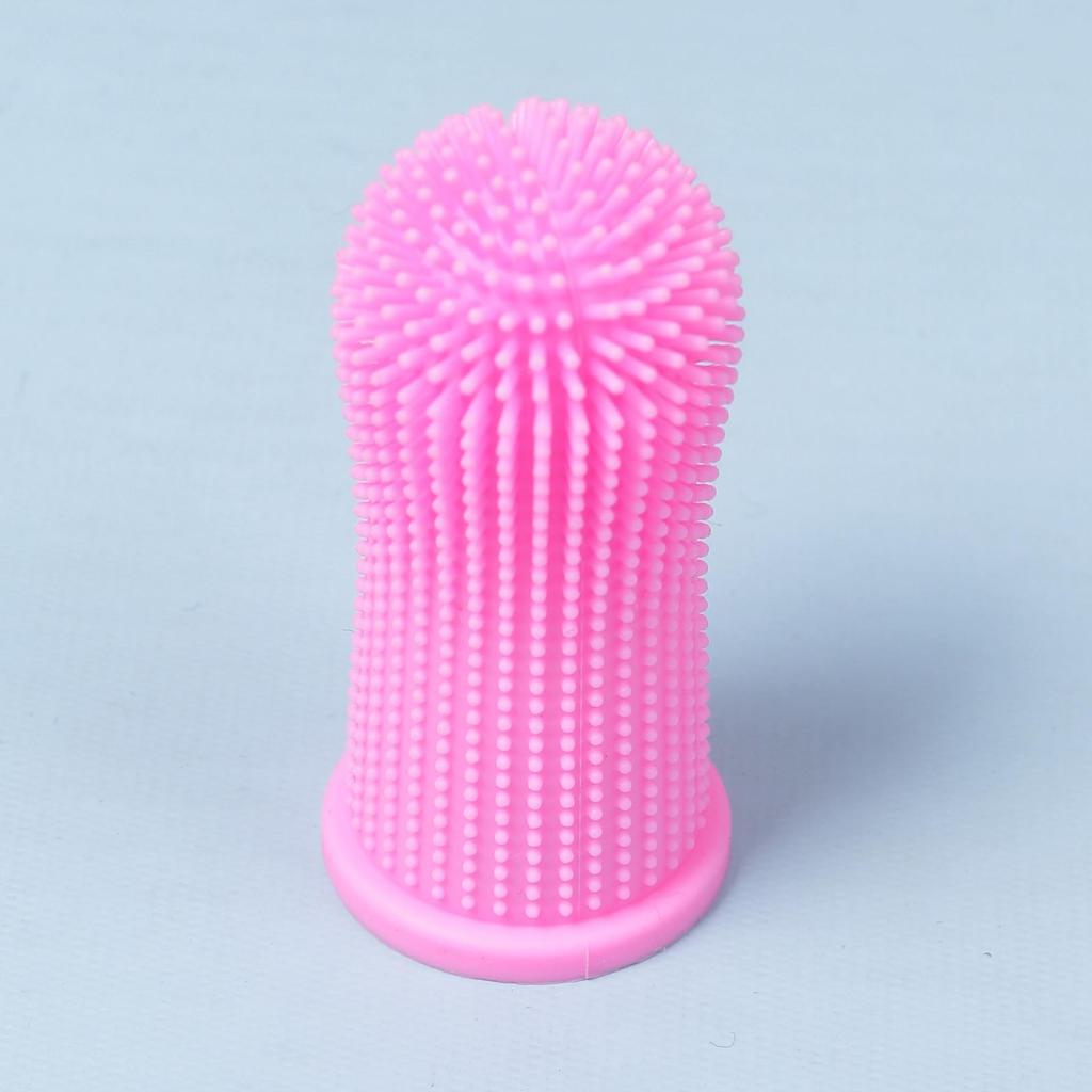 Kit Spazzolino Dita in Silicone per Animali Domestici - per Cani e Gatti - Cura Anti-Tartaro delle Gengive e dei Denti