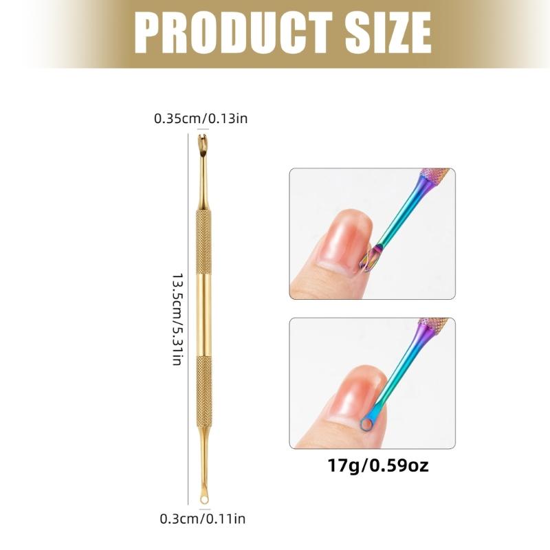 Professional Cuticle Pusher Remover Tool Featuring Double End Design And Vibrant Color Choices For Manicure Enthusiasts