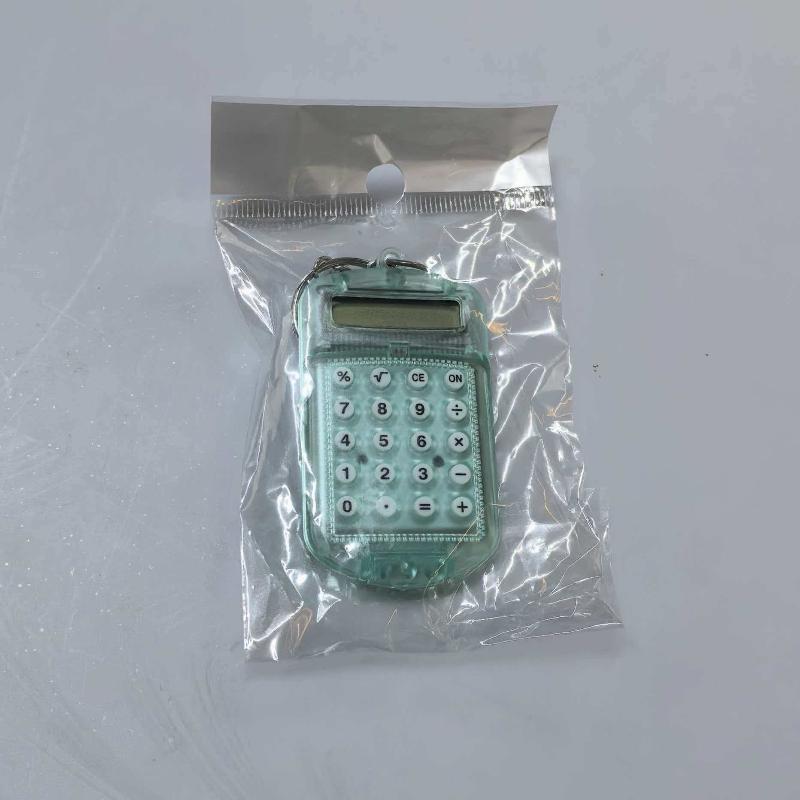 Mini Transparent Flip Cover Calculator Convenient Portable Calculator For Primary School Students Exam Keychain 1Pc