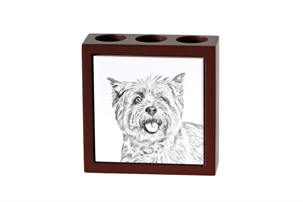 Cairn Terrier – Pen holder with a dog, desk organizer with a print | Art-Dog