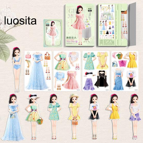 Magnetic Princess Dress Up Paper Doll, Pretend Play Toy, Smooth Burr-Free, Encourage Creation, Funny Clothes Dress Up Puzzle Game
