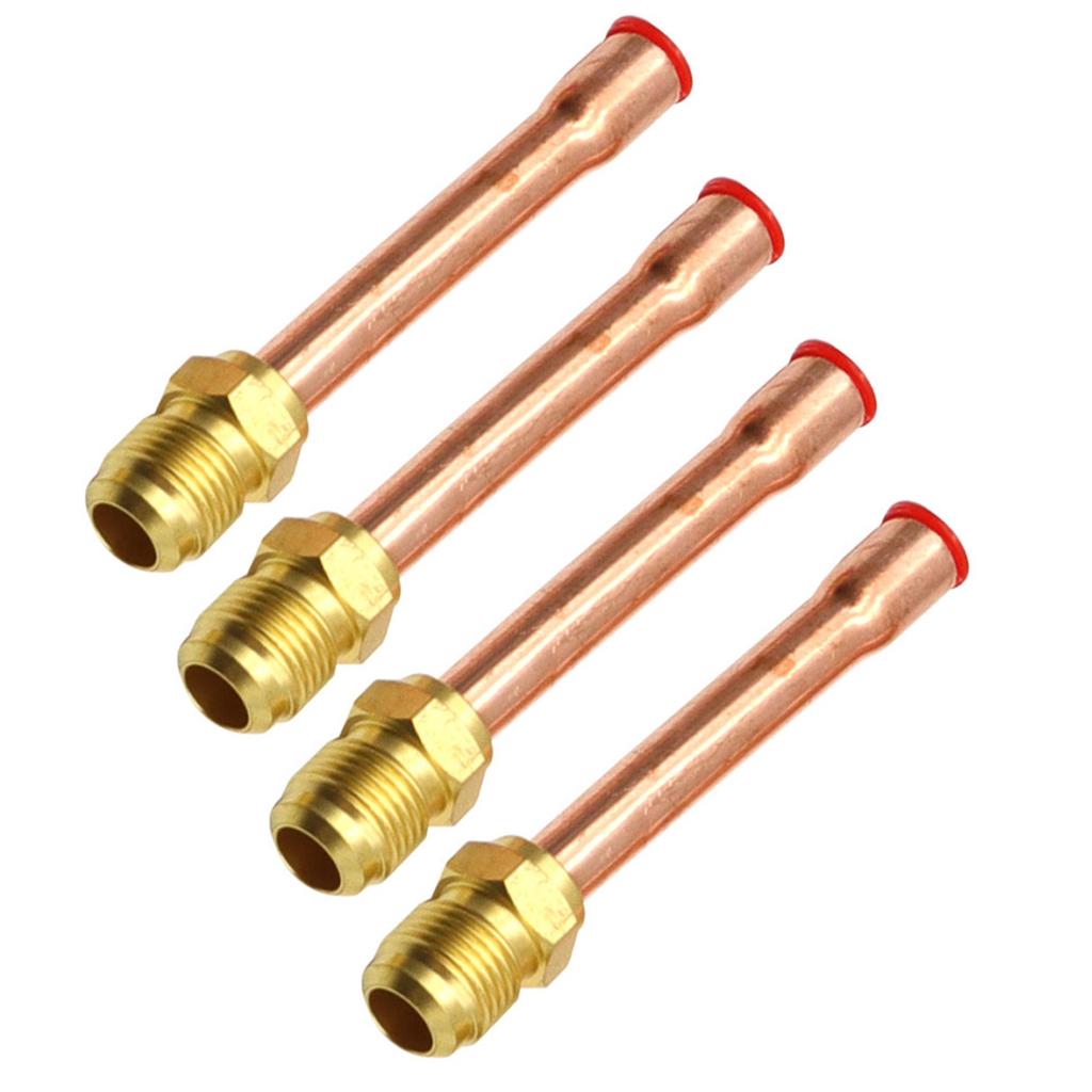 4 ks 1/4" 3/8" 1/2" 3/4" 5/8'' Flare konektor s měděnou trubkou mosazná potrubní tvarovka adaptér pro příslušenství klimatizace