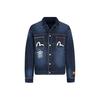 Family Flower And Photo Print Jacket Men Jacket Denim-Blue 2EAHTM0DJ706LF