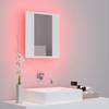 LED Bathroom Mirror Cabinet White 40 X 12 X 45 Cm Acrylic