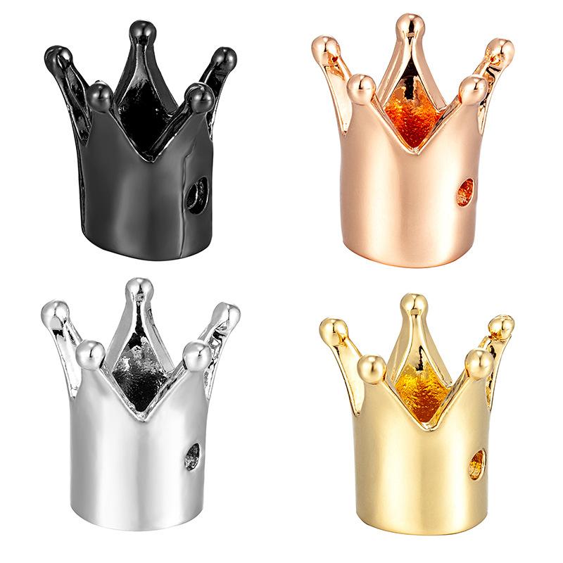 Newly Arrived 10 Pcs/lot Handmade Accessories Glossy Crown Bracelet Charms DIY Beads for Jewelry Making Wholesale
