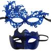 2Pcs Elegant Black Lace Masquerade Mask Set For Couples Perfect For Venetian Party Mardi Gras And Halloween Celebrations
