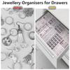 Ulele 14 Pack Jewelry Trays Organizer Velvet Stackable Jewellery Drawer Organiser Tray Insert Divided Storage Box Display Tray,R