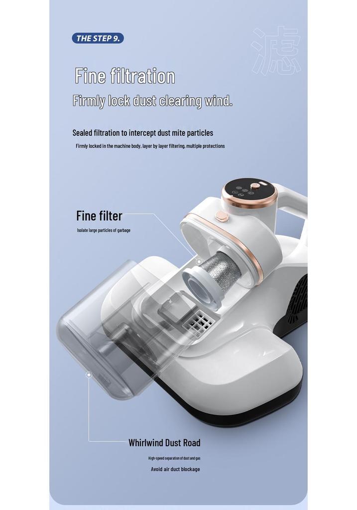 Ultraviolet Mite Removal Vacuum: High Suction, Dual-Beat Technology for Bed Cleaning