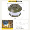 Rechargeable Outdoor Camping LED String Lights with Measuring Tape and Gas Atmosphere Lighting, Long Battery Life, Wind-Resistant Hanging Tent Rope.
