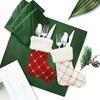Gold Sequin Christmas Socks 1pc White Christmas Tree Hanging Decorations