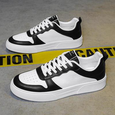 Men's Breathable White Leather Low-Top Summer Sneakers: Trendy All-Match Sports Casual Shoes