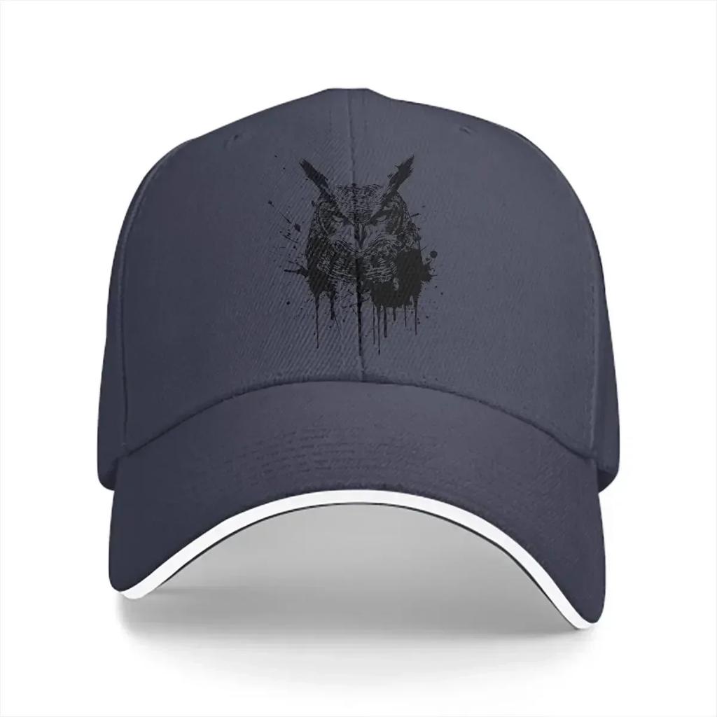 Washed Unisexs Baseball Cap Great Horned Sports Snapback Caps Dad Hat Funy Owl Golf Hats