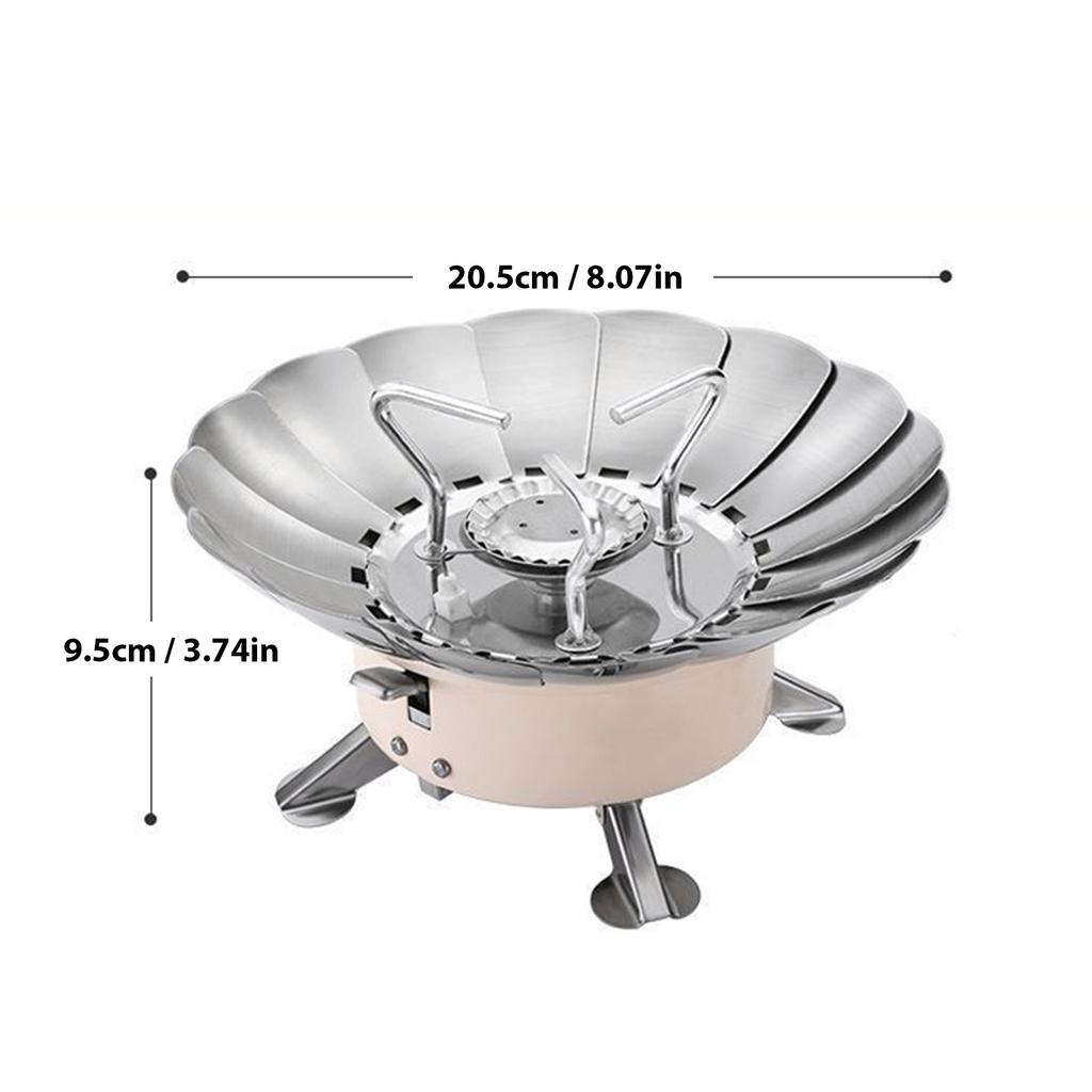4500W Windproof Camping Stove Camping Gas Stove with Piezo Ignition for Outdoor Backpacking Hiking Picnic