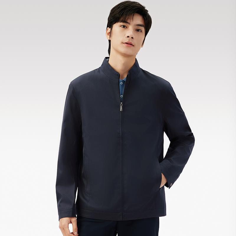 [Sleek and stylish] Business and leisure stand up collar jacket for men, jacket for veteran cadres, men's jacket